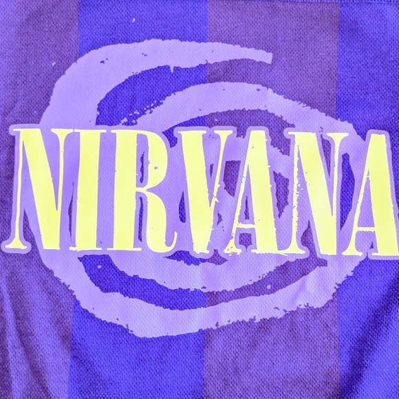 Nirvana In Utero "91" Purple Soccer Jersey Size S Kurt Cobain Grunge Wear NWT - Picture 5 of 9